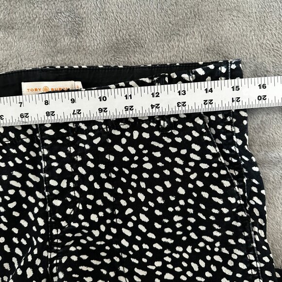 Tory Burch POny Walker Dotted Black White Cargo Pants Women's 28 - Picture 7 of 12